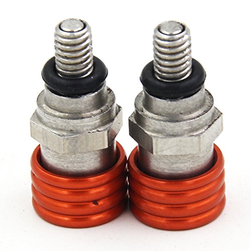 USTPO Motorrad M4 0,7 mm Gabel-Luftentlüfter Druckentlastung CNC Aluminium passend für SX SXF EXC SMR 125 150 250 350 450 alle Fahrradmodelle – Orange