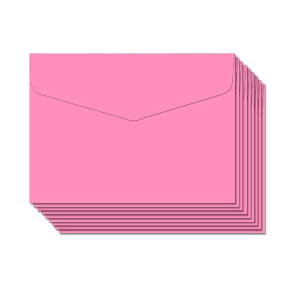 BLUGUL 50 Piezas Mini Sobres, Sobres Pequeños 115x82mm, para Oficinal, Bodas de Tarjetas de Regalo, Artículos de Fiesta de Cumpleaños, Rosa