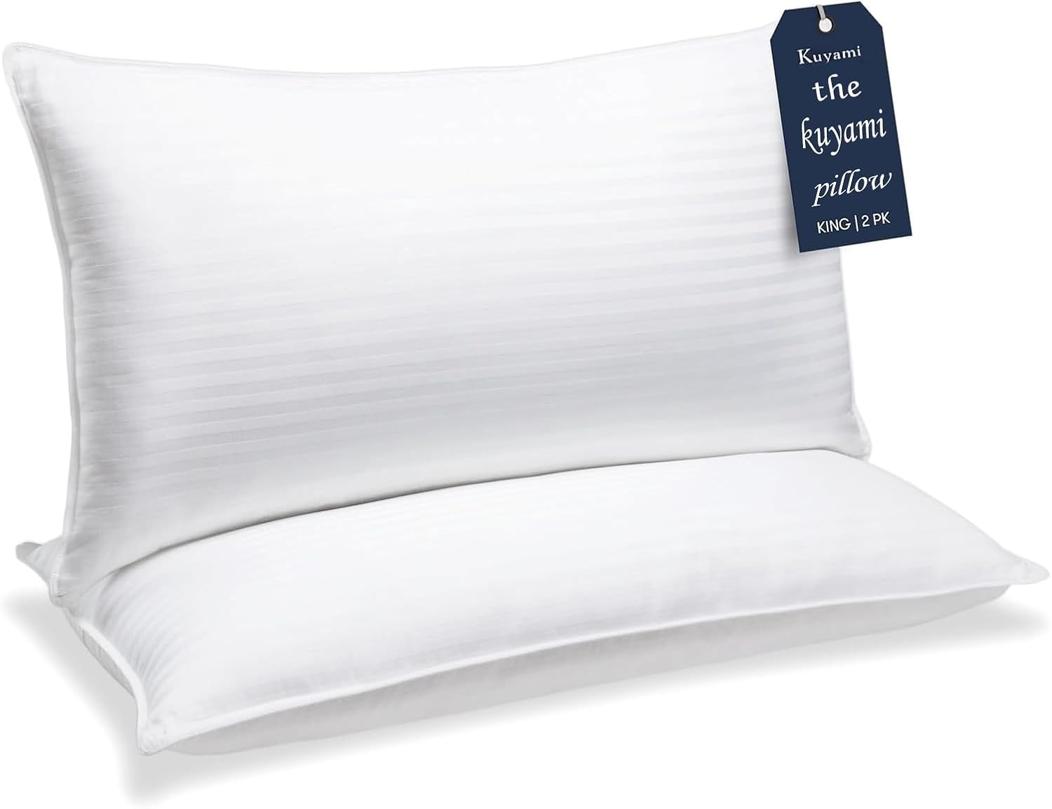 The Kuyami Pillow Set of 2-5-Star Hotel Quality Pillows for Neck Support, Stays Cool All Night - Ideal for Side, Back & Stomach Sleepers (King)