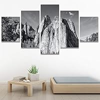 SIGNWIN 5 Panel Canvas Wall Art Expressive Landscape for Home Decorations Ready to Hang - 60