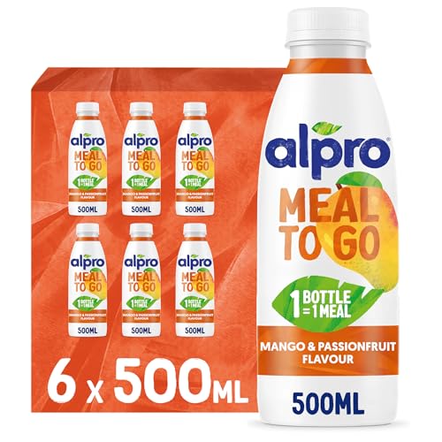 Alpro Meal To Go Mango- und Passionsfruchtgeschmack Proteinreiche Trinkmahlzeit 6 x 500 ml