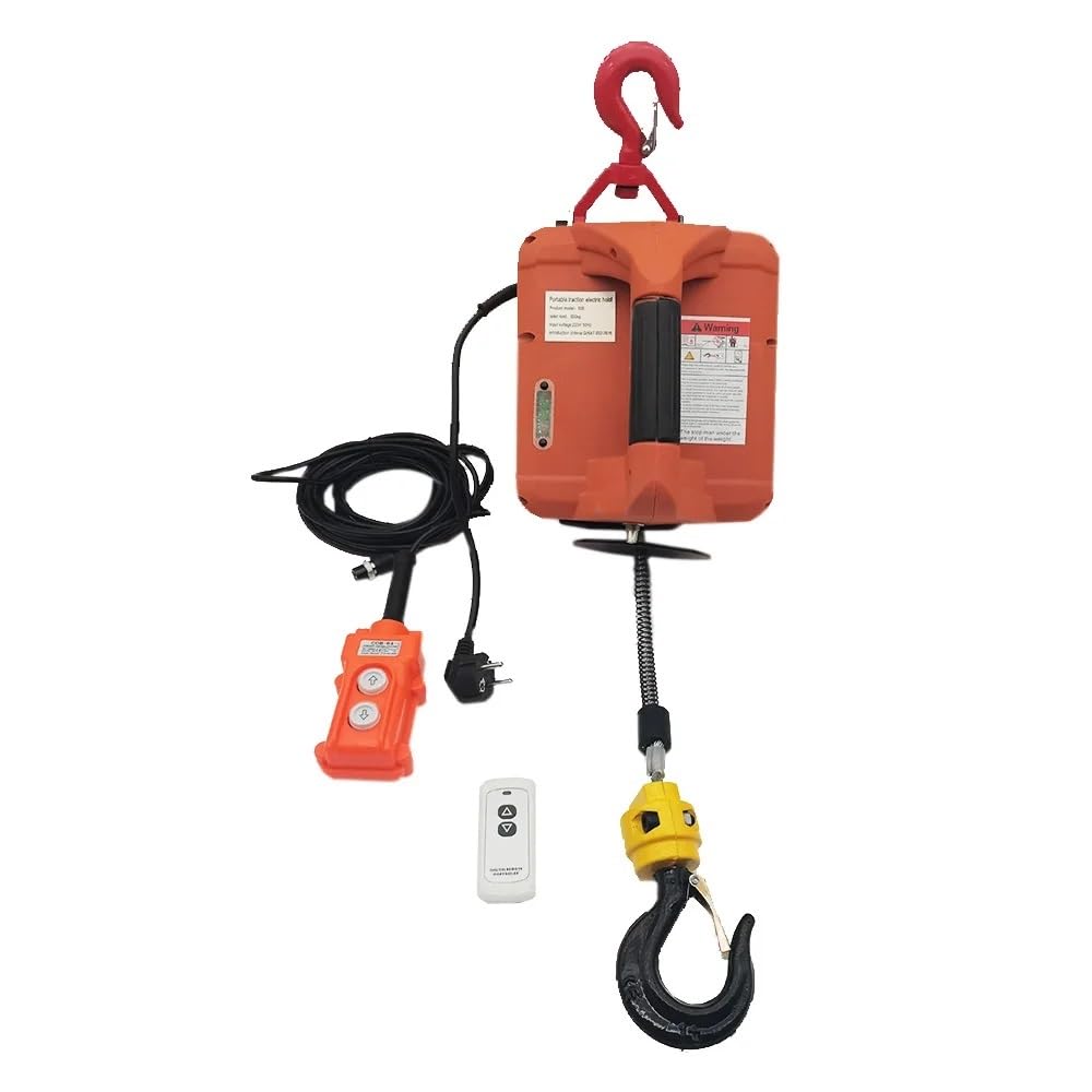 Paranco elettrico portatile da 500 kg di carico, paranco elettrico portatile, paranco di trazione, piccola gru, paranco per decorazioni domestiche, attrezzo di sollevamento, paranchi elettrici (manu