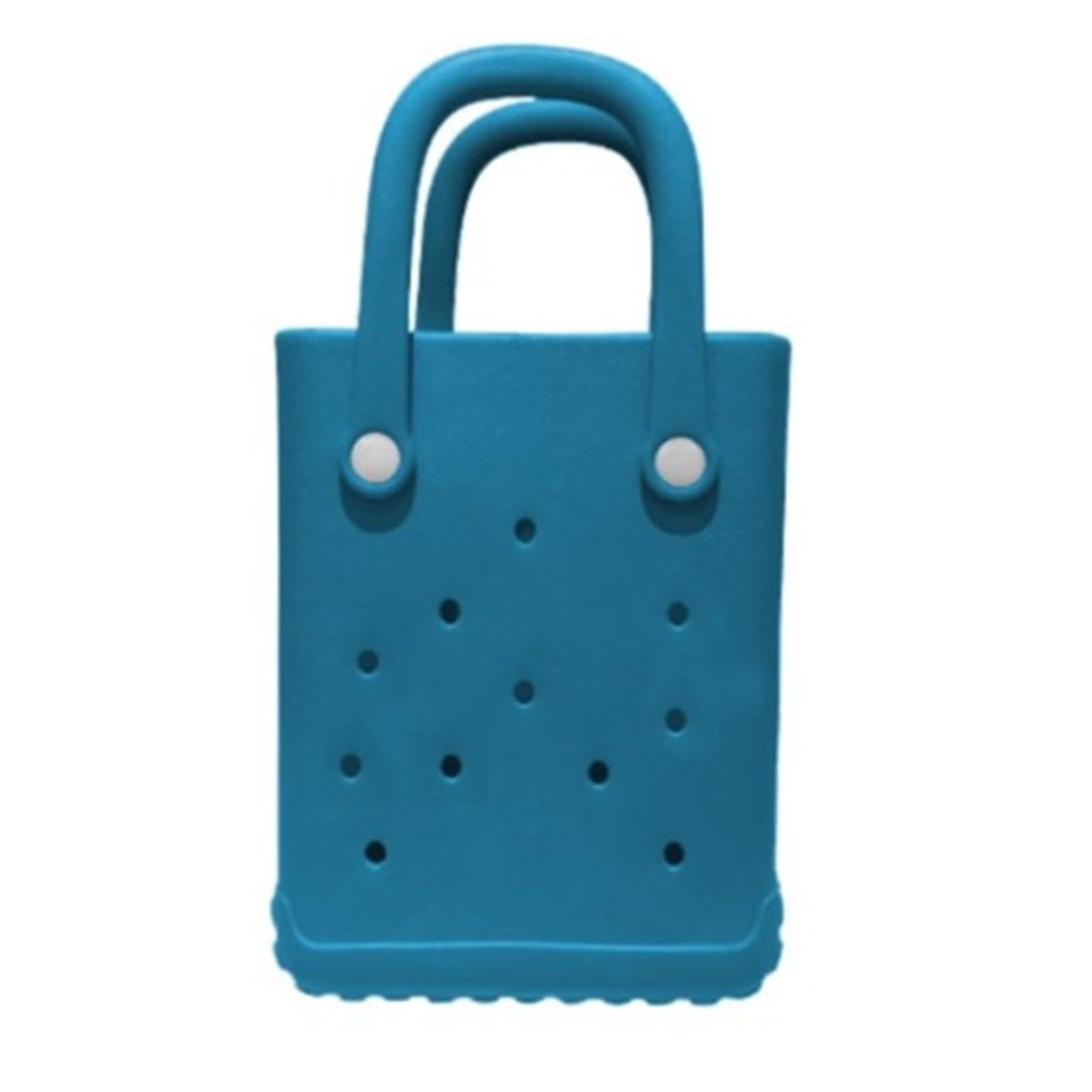 Générique Mini Sac de Plage d'été EVA Bricolage Panier étanche Pique-Nique Voyage en Plein air fourre-Tout à Main Natation Vacances Shopping Sacs bandoulière(Light Blue)