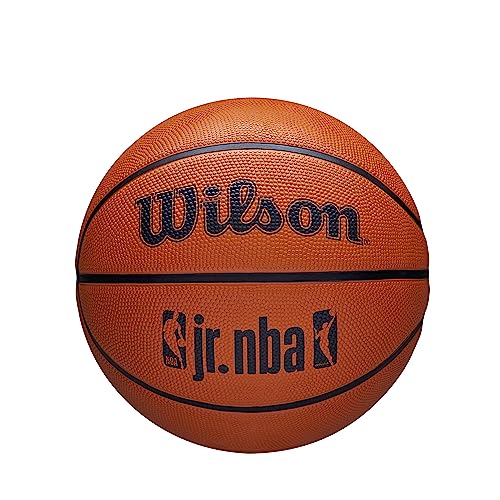 Wilson Basketball, Jr. NBA DRV Plus, Outdoor und Indoor, Größe: 6, Braun
