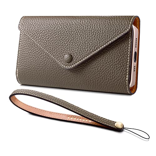 iPhone13 三つ折り 手帳型 ケース 本革 レザー カバー かっこいい おしゃれ カード収納 シンプル 大人 スマホケース 高級 メンズ レディース プレゼント WH-13-Taupe トープ