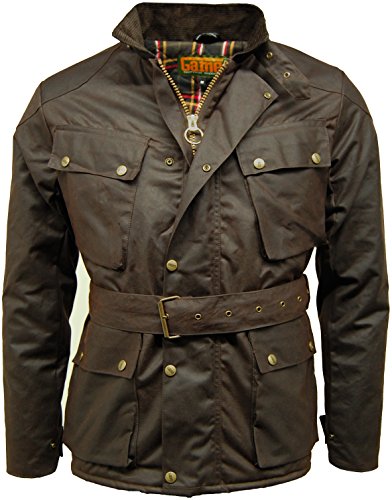 Game Speedway Quilted Wax Biker Jacket Brown