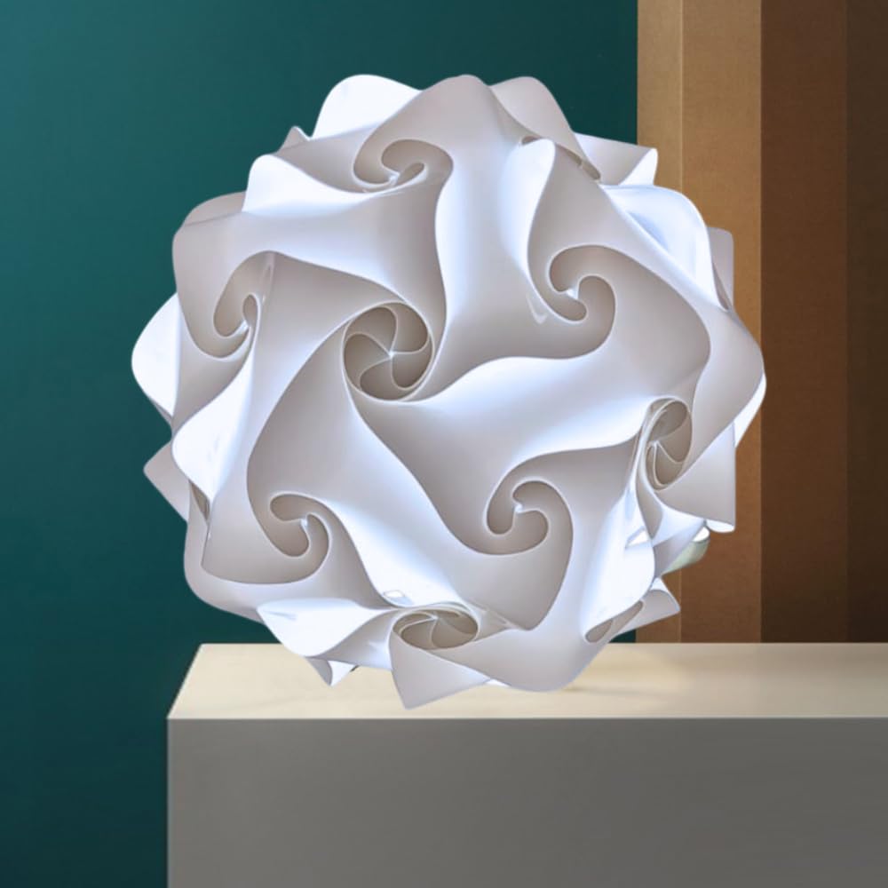 LAMPADESIGN Paar Nachttischlampen FIOCCO Modell Weiße Kugel Durchmesser 23 cm Lieferung montiert 2 Glamour Chic Nachttischlampen Schlafzimmerbeleuchtung