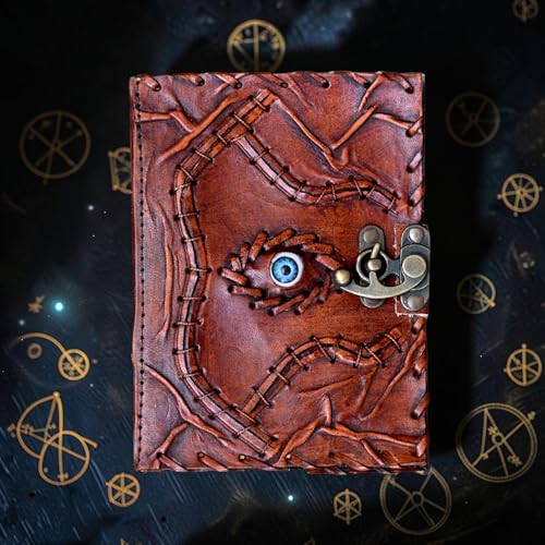 Grimoire en cuir Hocus Pocus fait main avec papier deckle edge premium - 5