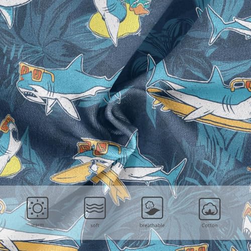 Little Girls' Soft Cotton Underwear Kids Breathable Comfort Cartoon Surfer Sharks Panties Briefs Toddler3