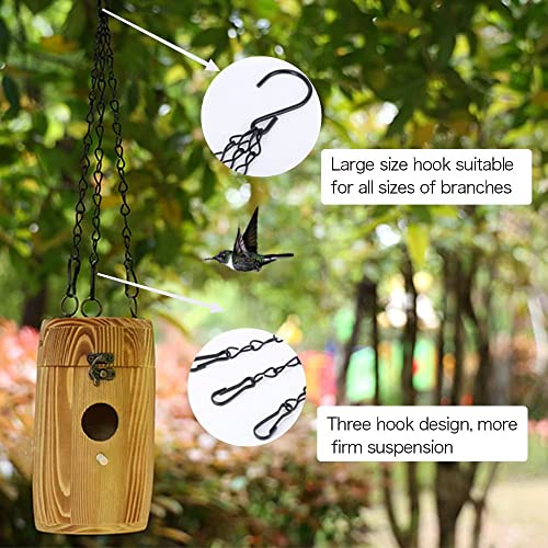 Bird Houses Hanging Hummingbird Houses Wren Bluebird For Outdoor Bird Houses,Spring Garden Decorations And Gardening Gifts, Pine Nest Boxes And Nesting Materials #TOP3