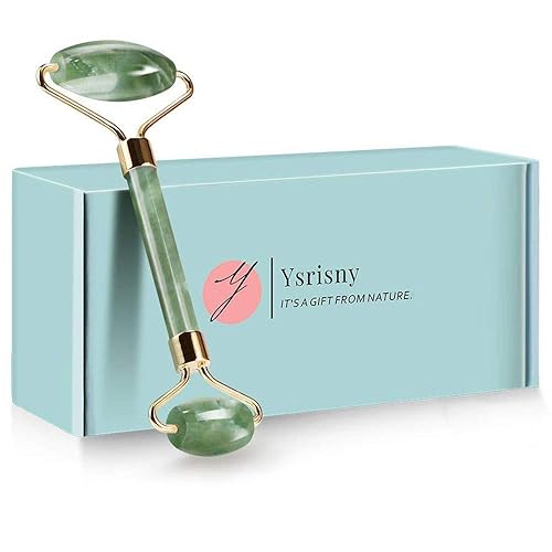 Miniatura 8 de Ysrisny Gua Sha Herramientas faciales Rodillo de jade para cara, herramienta de masaje facial para arrugas antienvejecimiento y rejuvenecimiento de