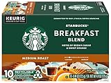 Starbucks Coffee K-Cup Pods, Breakfast Blend Medium Roast, Ground Coffee K-Cup Pods for Keurig Brewing System, 10 CT K-Cup Pods Per Box (Pack of 16 Boxes)