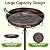 Daoeny 35In Metal Bird Bath for Outside, Vintage Freestanding Birdbaths & Birdfeeder, Bird Baths Feeder Bowl for Outdoors Garden Patio Yard Lawn Decor, Upgraded 5-Pronged Base (Antique Bronze)