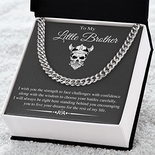 To-My-Brother-Stainless-Steel-Cuban-Chain-Necklace-Sentimental-Gifts-for-Brother-Birthday-Gift-For-Brother-from-Sister-Mens-Necklaces-Gold-Silver-Chain-Christmas-Gift-for-Brother-Men-Husband