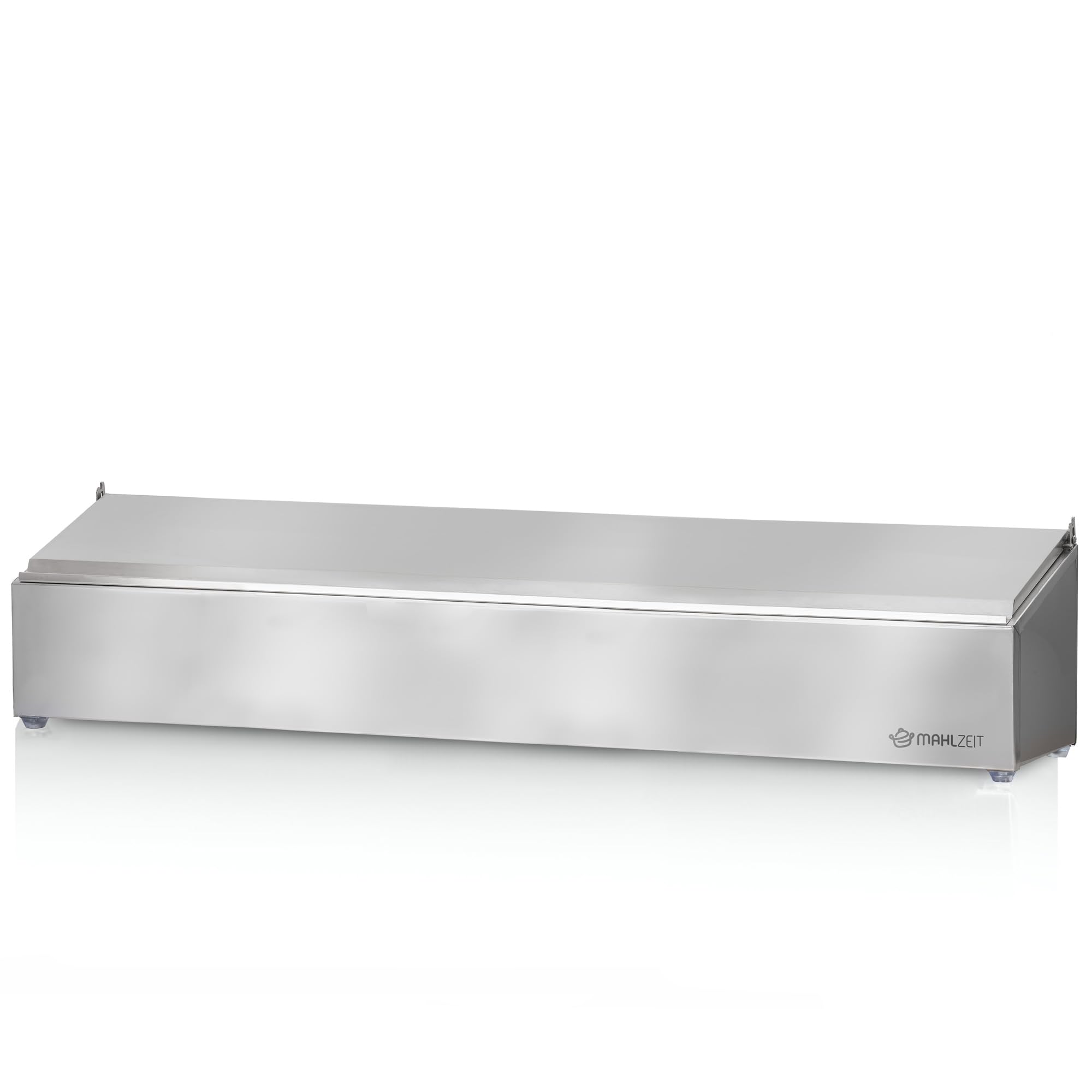 Mahlzeit Edelstahl Zutatenbehälter | 1/6 GN Catering Behälter mit Gummifüßen | Cocktail Zutatenbehälter Bar für Gastro, Küche, Pizza Station, Buffet Zubehör, Salatbar (6 x 1/6 GN Behälter)