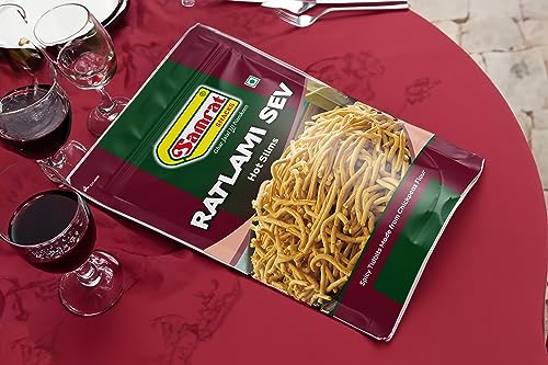 Image of Samrat | Ratlami Sev Bhujia Hot Slims Magic of Spicy & Crispy Taste in Flavorful Namkeen Snacks | Ghar Jaisi Hi Namkeen | (1 KG)