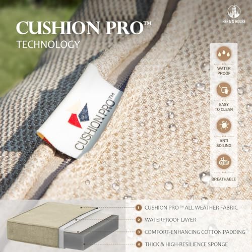 Herashouse6piecepatiofurnitureset2xswivelchair2xfixedchair1x3seatsofawithmarblingcoffeetableallcushionedoutdoorconversationsetforlawngardenbackyard Urban Country Home Decor Heras house 6 piece patio furniture set 2 x swivel chair 2 x fixed chair 1 x 3 seat sofa with marbling coffee table all cushioned outdoor conversation set for lawn garden backyard urban country home decor