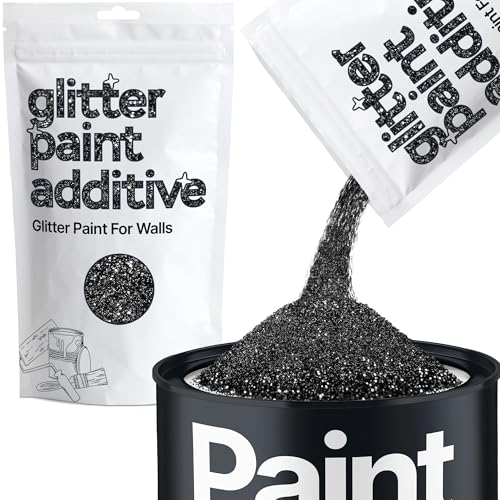 Hemway Glitzeradditiv, Zusatz für Dispersionsfarben auf Wasserbasis, 110 g, schwarz