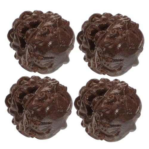 GOOHOCHY 4pcs Practice Handball Wood Rolling Handball Outdoor Hand Massagers Hand Training Balls Practical Balls Massaging Balls Palm Massage Balls Smooth Balls Wood Ball Wooden Hand Balls