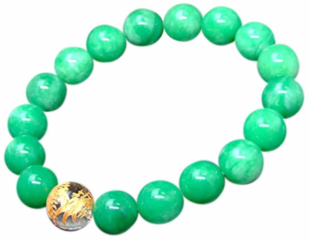 グリーンジェイド(翡翠) 14ｋブレスレット 約17cm グリーンジェイド(翡翠) 14kブレスレット 約17cm