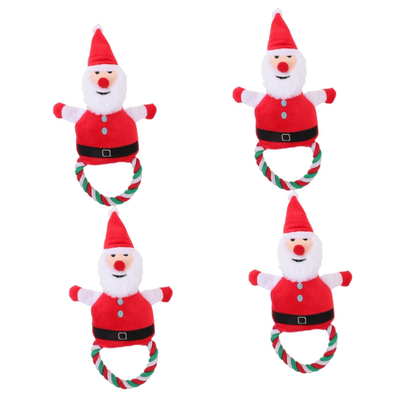 BESPORTBLE 4stücke Weihnachts-hundespielzeug Aus Bissfestes Und Interaktives Kauspielzeug Im Santa Claus Design Für Welpen Und Hunde Zahngesundheit Für Spielerische Beschäftigung