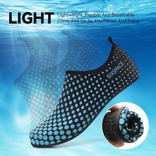 Image of Sixspace Water Shoes for Women Men Aqua Socks Swim Shower Beach Barefoot Pool Quick-Dry Non Slip Lake Surf