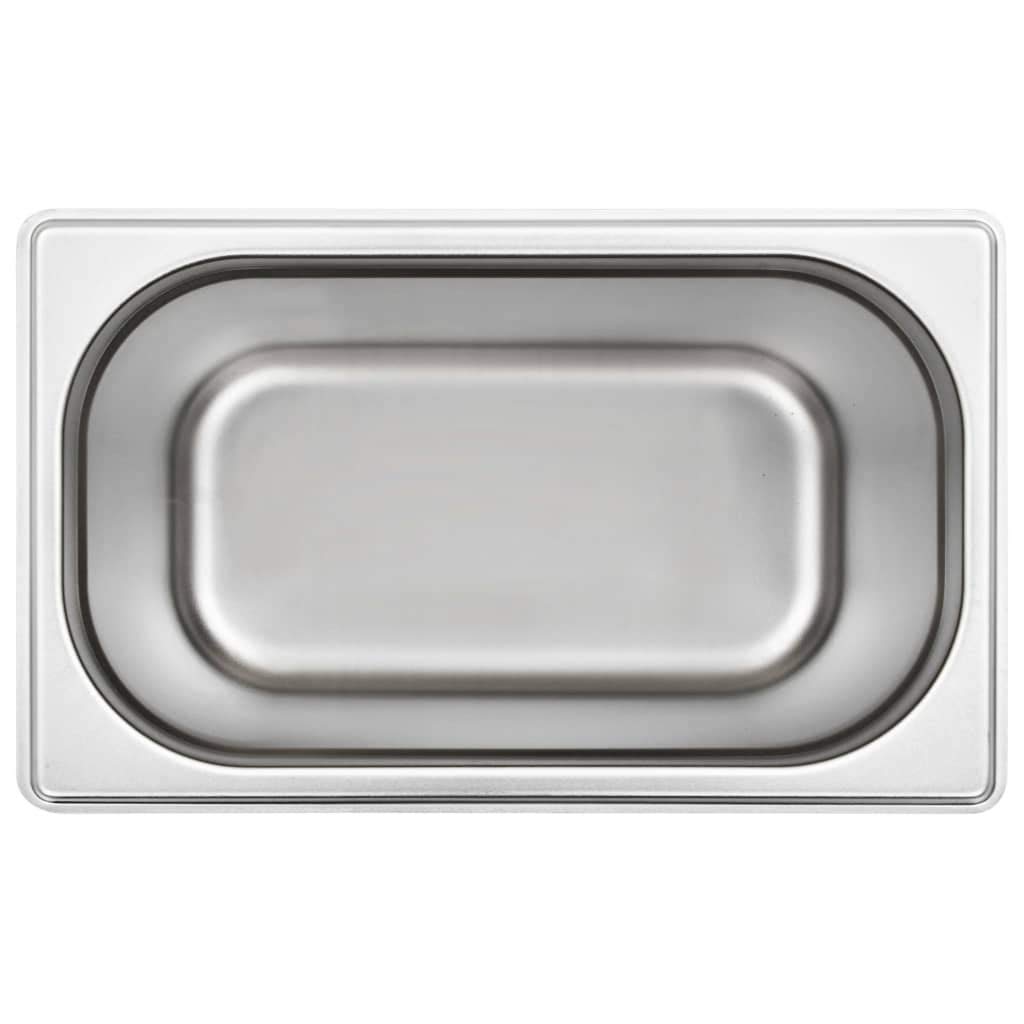 Gastronorm Contenitori 4 pz GN 1/4 200 mm Acciaio Inox Vapore Tegame da Tavolo