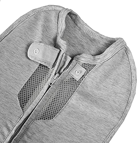 Image of Woombie Air Nursery Swaddling Blanket - For Babies Up to 6 Months - Vented (Twilight /Heathered Gray, 14-19 lbs)