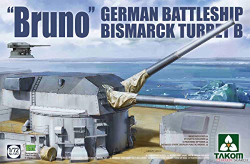 Takom #5012 1/72 German Battleship Bismarck Gun Turret Bruno Plastic Model Kit