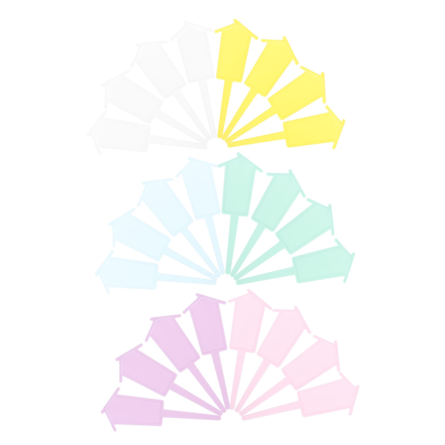 Amosfun 24pcs Flower Label Insert Parks Parkland Plant Sign Tags Distinguish Plants Vegetable Plants Plastic Tags Plant Labels for Seedlings Nursery Labels Plastic Plant Markers Flowers