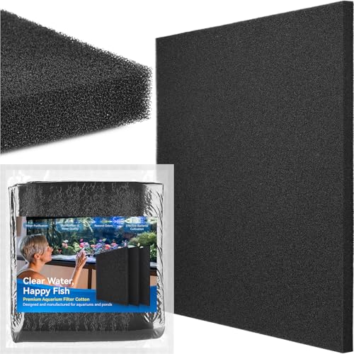 Borlech Aquarium-Filterschwamm-Pad, Filtermedien-Schaumstoffschwämme, Filterzubehör für Aquarien und Teiche (47 x 47 x 2 cm, 50 PPI, 1 Stück)