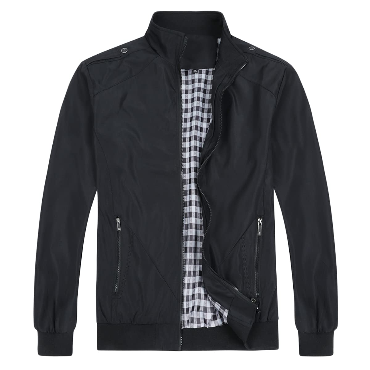 YOUTHUP Giacca da Uomo Leggera Estiva Giubbotto Casual Giubbino a Vento Bomber di Transizione