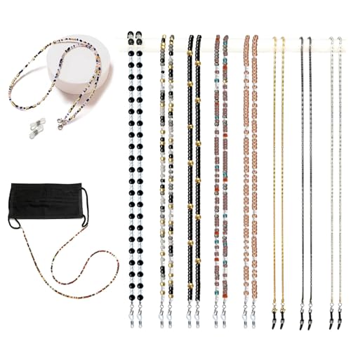 Image of Damanse Eyeglass Chain,8 Pcs Beaded Eye Glasses Strap Holders around Neck For Women