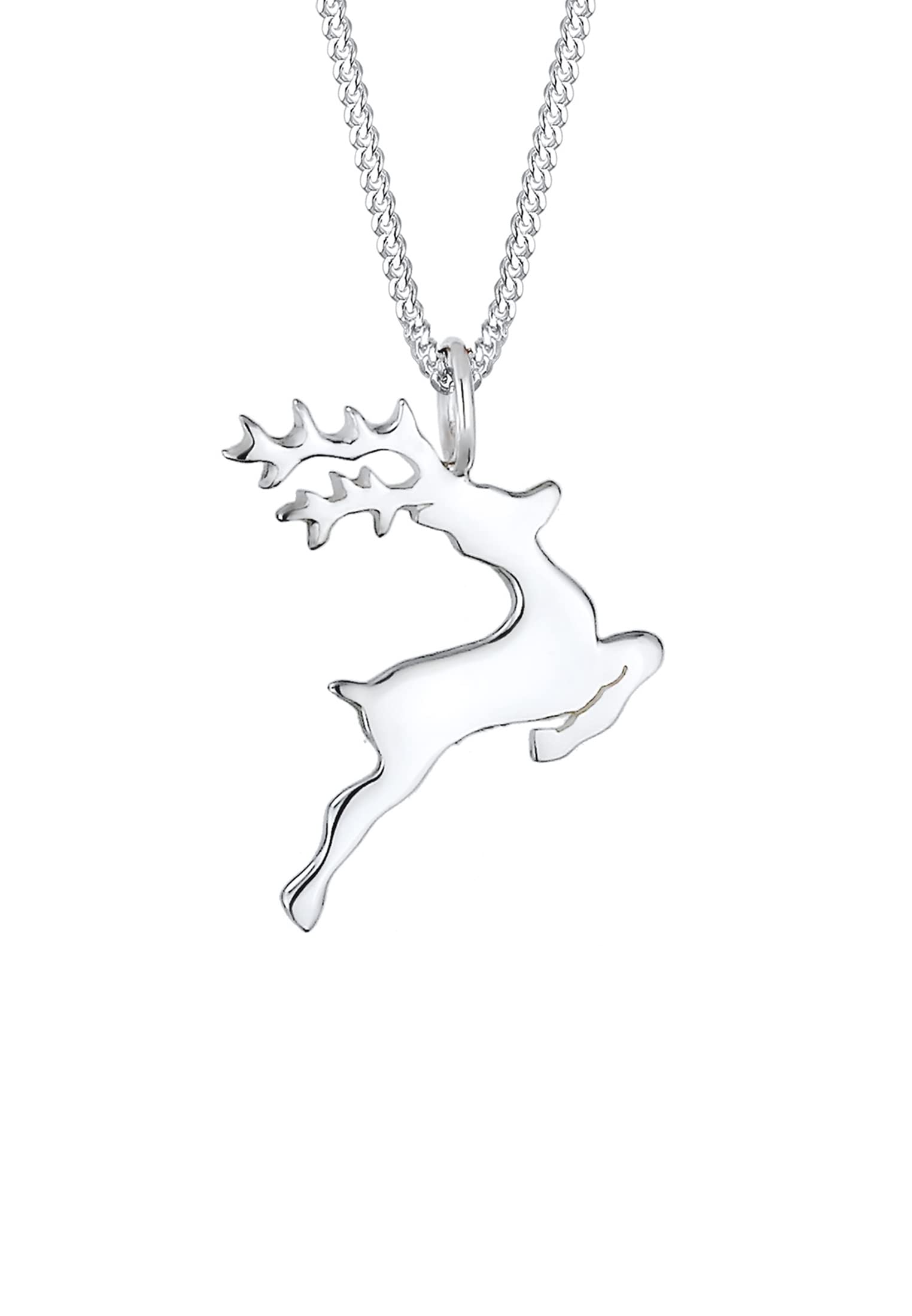 Elli Necklace Ladies Deer Reindeer Pendant Playful in 925 Sterling Silver