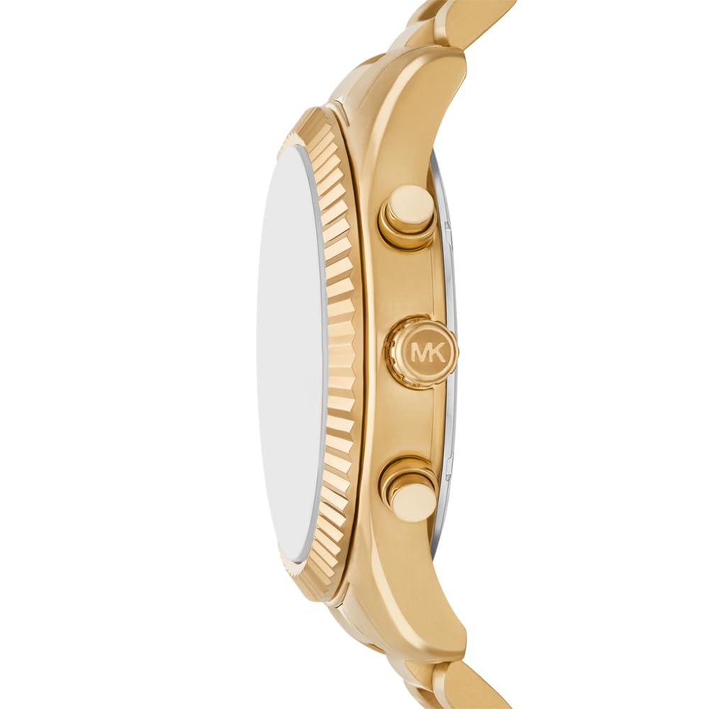 Michael Kors Lexington Herren 44MM Goldfarbene Edelstahluhr, MK9245SET