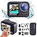 Produktbild GoXtreme Black Manta wasserdichte Action Cam inkl. Zubehör und Hard Case: All-in-One Komplettlösung inkl. Hartschalen-Tasche, Externem Mikrofon + Fernbedienung, Zwei Akkus, Ladegerät und Halterungen