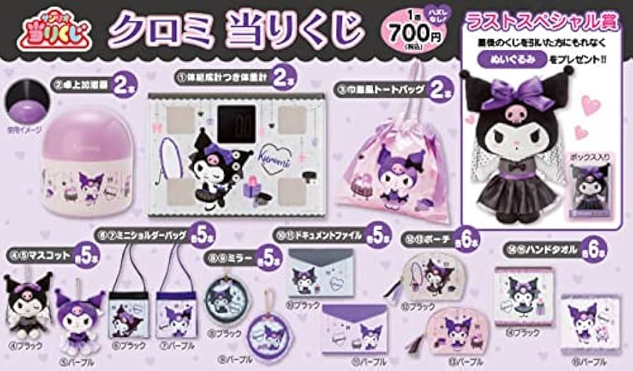 【匿名配送】　クロミ当りくじ　セット クロミ 【Sanrio+会員限定】当りくじ（クロミ20周年34