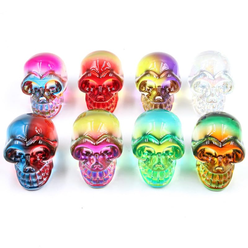 Estatuas Calavera de Cristal Paquete 10 Piezas miniatura 2