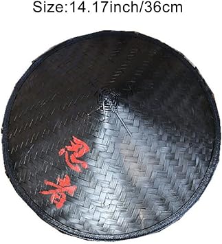 Handmade Weave Straw Bamboo Chinese Style Samurai Headwear Prop Shade Caps Fisherman Rattan Hat for Men