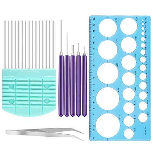 Meetory 8 Pcs Paper Craft Quilling Tools Kit -5 in 1 Different Size