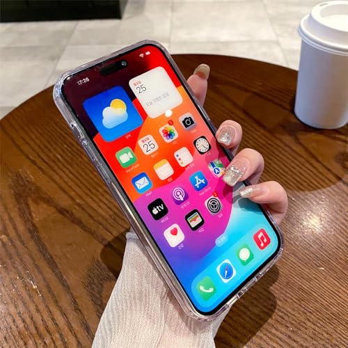 Coque de luxe violette à paillettes dégradées pour iPhone 15 Pro rigide