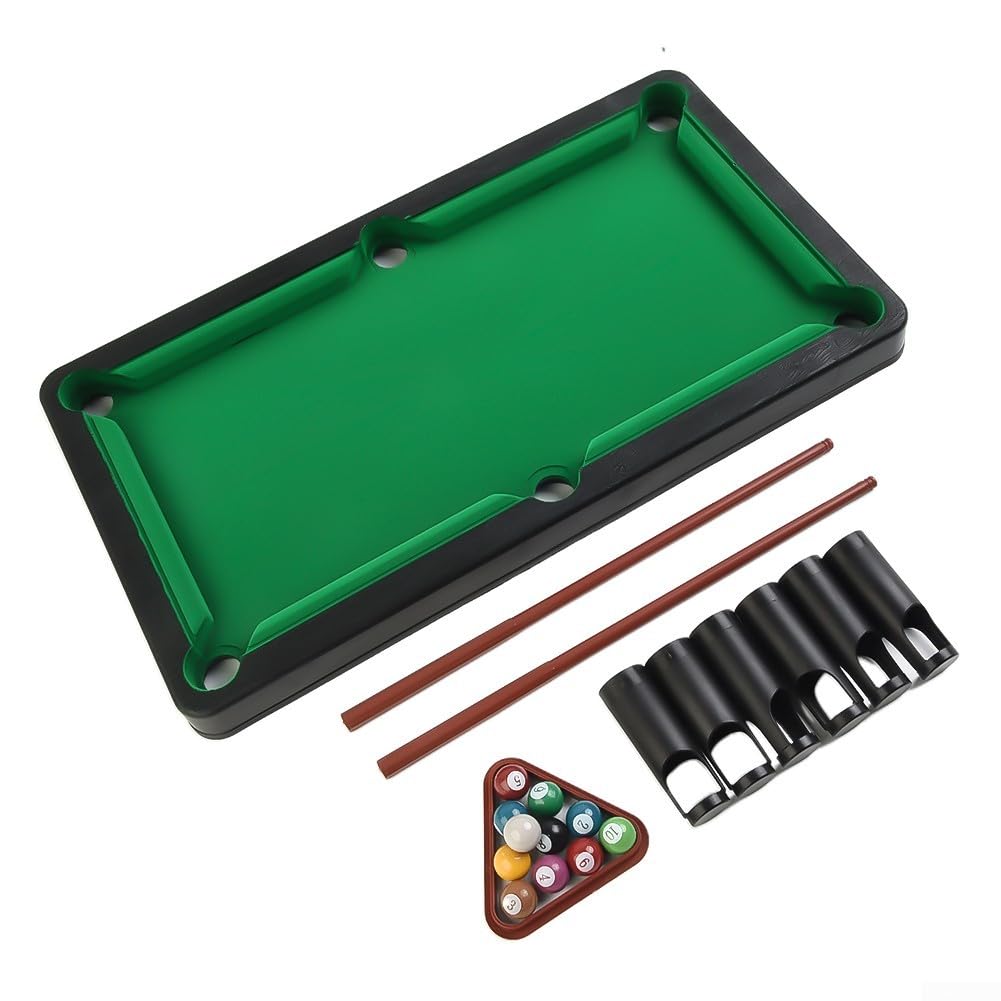 Plastic Pool Table Playset with Safe Rounded Corners, Portable Design for Indoor Use and Family Game Enjoyment (L)