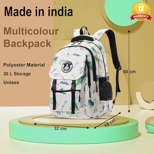 Image of Tinytot 30 Litre Waterproof School Backpack Bags for Women - Large 19 Inch Laptop Bag for Boys &Girls 12+ Years, College Bag for Girls and Boys, Men, Women - Ideal for Office, Travel, School, College