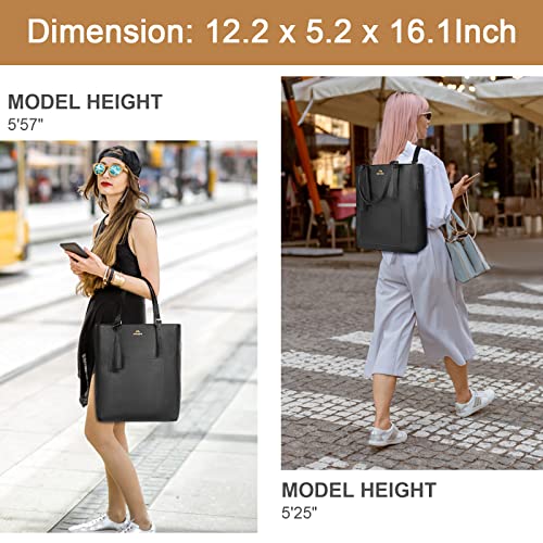 Backpack-Purse-for-Women-156-Inch-Convertible-Vegan-Leather-Laptop-Backpack-with-USB-Charging-Port-Waterproof-Anti-theft-Shoulder-Tote-Bag-Handbag-with-Tassel-for-School-Work-Business-Travel