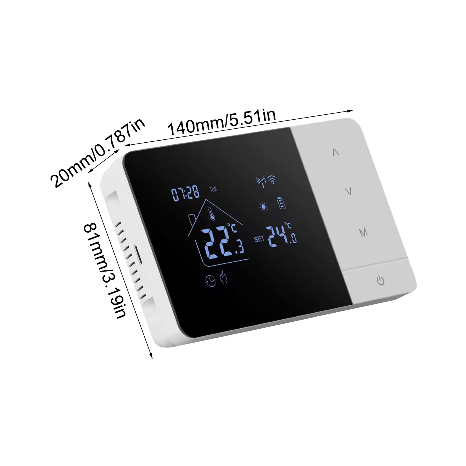 Termostati Intelligenti Per La Casa Termostato Wifi Riscaldamento E | Controller Temperatura con Schermo Touch e Sensore per Casa Camper Casa Hotel Ambient