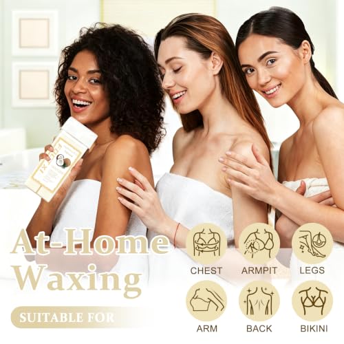 Image of Wax Roller Kit Ｗax Cartridge, Roll On Wax for Hair Removal, Roll on Ｗax, 4 Coconut Hair Removal Ｗax Cartridge and 10 Pack Cleaning Oil Wipes for Women