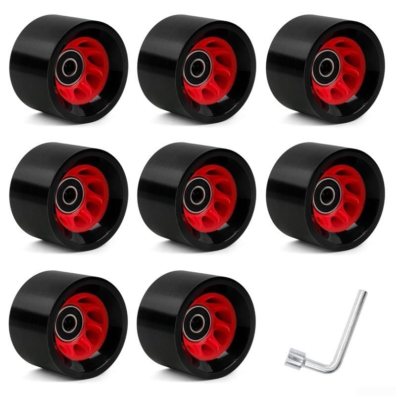 8Pcs Roller Skate Wheels With Roller Skate Wheels With Bearings Installed, Quad Skateboard Wheels For DoubleRow Skates For Indoor & Outdoor