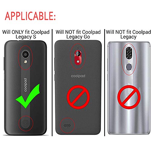Ymhxcy Coolpad Legacy S Case With Hd Screen Protector 360 Degree Rotating Ring Kickstand Holder Dual Layers Of Shockproof Phone Case For Coolpad Legacy S-Zs Black #TOP1
