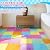 Tinideya 36 Pcs Plush Interlocking Carpet Tiles, Macaron Colors 12 x 12 x 0.4 Inch Squares EVA Foam Carpet Tiles, Machine-Washable, Anti-Slip, Puzzle Floor Mat for Home Bedroom