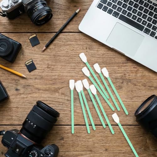 200 Stück Reinigungsstäbchen, Wattestäbchen Lang Reinigungsstäbchen Schaum Reinigung Stäbchen, Wattestäbchen Reinigungstupfer SchaumreinigungsstäBchen für Kamera Linsen Tastatur Reinigung